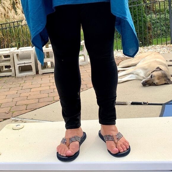 BLACK COTTON BLEND LEGGINGS SIZE XL - Picture 6 of 6